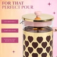 thumbnail image 5 of Paris Hilton - Cafetera de prensa francesa con cuchara medidora en forma de coraz&oacute;n, juego de 2 piezas, 8 tazas o 34 onzas, rosa, 5 of 5