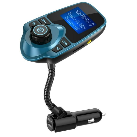 Transmisor FM Bluetooth para coche Nulaxy KM18 Peacock Blue