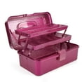 thumbnail image 1 of Glitter Pink & Craft Tool Storage Box, Stackable Carry Tackle Box, 1 of 5