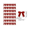 thumbnail image 3 of Ribbon Twist Tie Bows 50Pcs Mini Pretied Premade Craft Bows for Treat Bags Gift Wrapping Basket Wedding Baby Shower Brithday Party Supplies (Red), 3 of 6