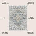 thumbnail image 2 of JONATHAN Y  Brandy Bohemian Medallion Low-Pile Machine-Washable Cream/Terra Area Rug 3 X 5 - Cream/Blue/Terra, 2 of 5