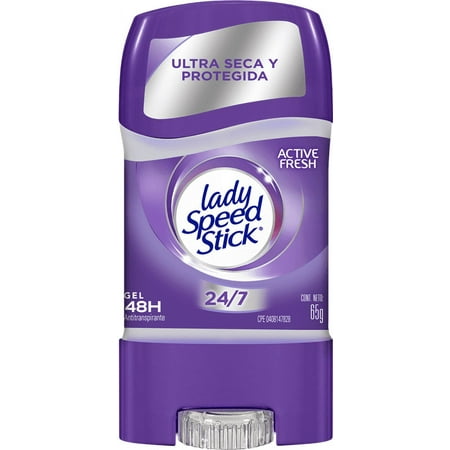 Lady Speed Stick Female Deodorant, Active Fresh Gel, 2.3oz