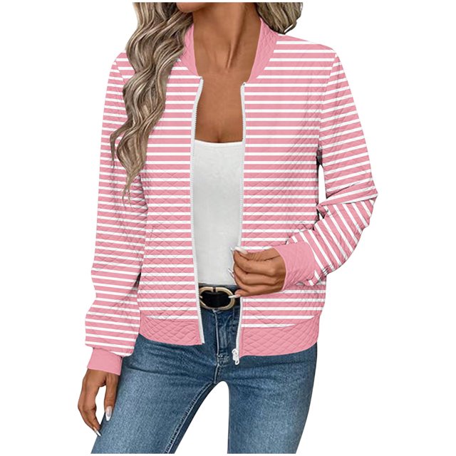 RXMEKW Veste Cardigan à Fermeture Éclair Imprimé Dégradé pour Femmes Manches Longues Col Rond Haut Décontracté Polyester Noir