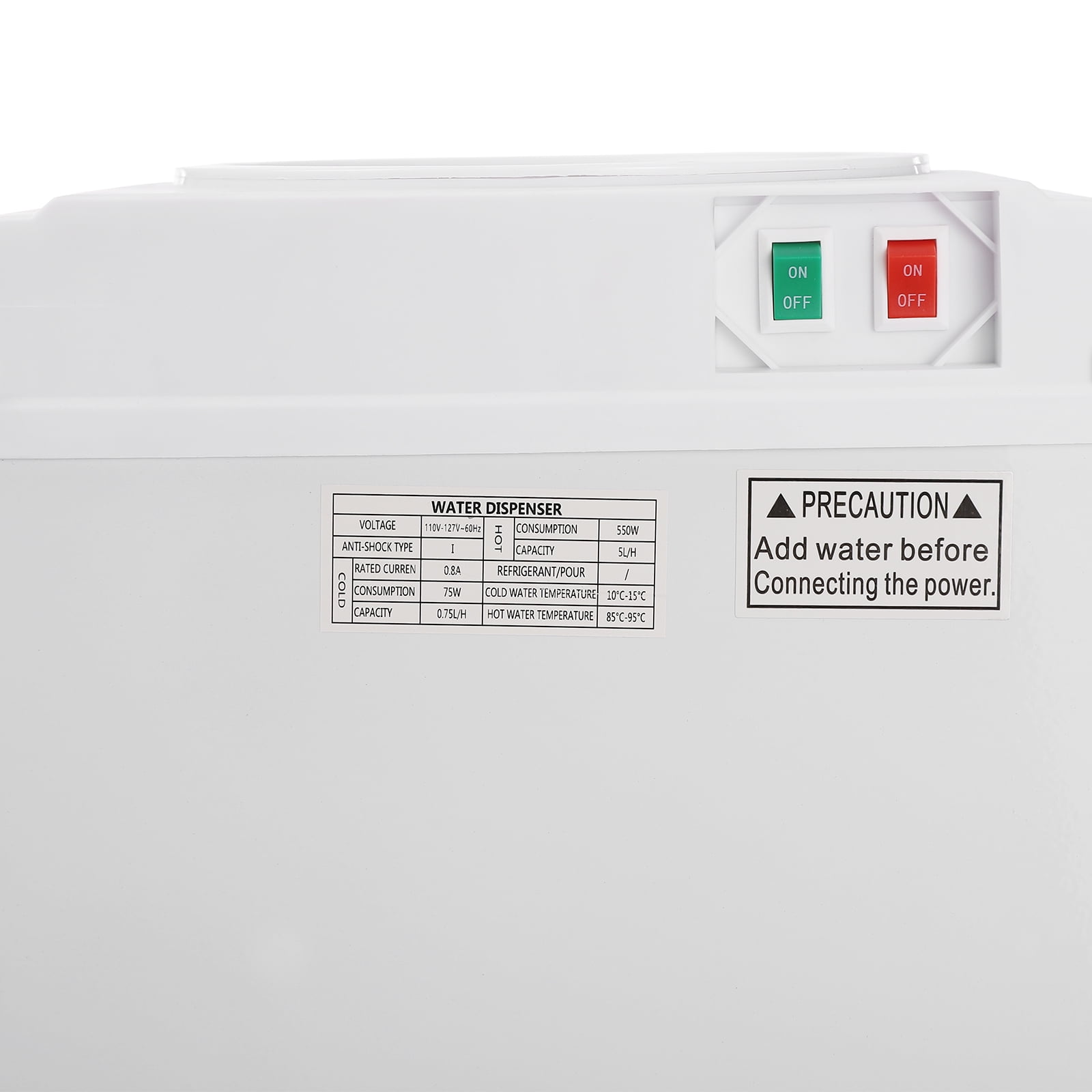 110V Top Loading Hot & Cold Water Cooler Dispenser Machine Countertop 5 Gallons