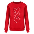 thumbnail image 4 of Aofany Womens Valentine's Day Sweatshirts Fashion Casual Long Sleeve Loose Pullover Soft Crewneck Tops, 4 of 6