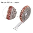 thumbnail image 2 of Unique Bargains 3 Pcs Garniture en Résine Strass 3 Verges Autocollants Rubans Diamant Rose Rouge Bandes de Strass Ruban, 2 of 7