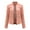 Pink, variant on Lovskoo Women's Leather Jacket Long Sleeve Stand Collar Slim Fitting Motorcycle Jacket Pink
