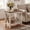 Rustic White and Honey Brown, variant on LEDREM 2 Tiers Side Table, Sofa Accent Table with Underside Storage Rack, Compact End Table for Narrow Areas, Ideal for Lounge, Apartment, Rustic Country Design