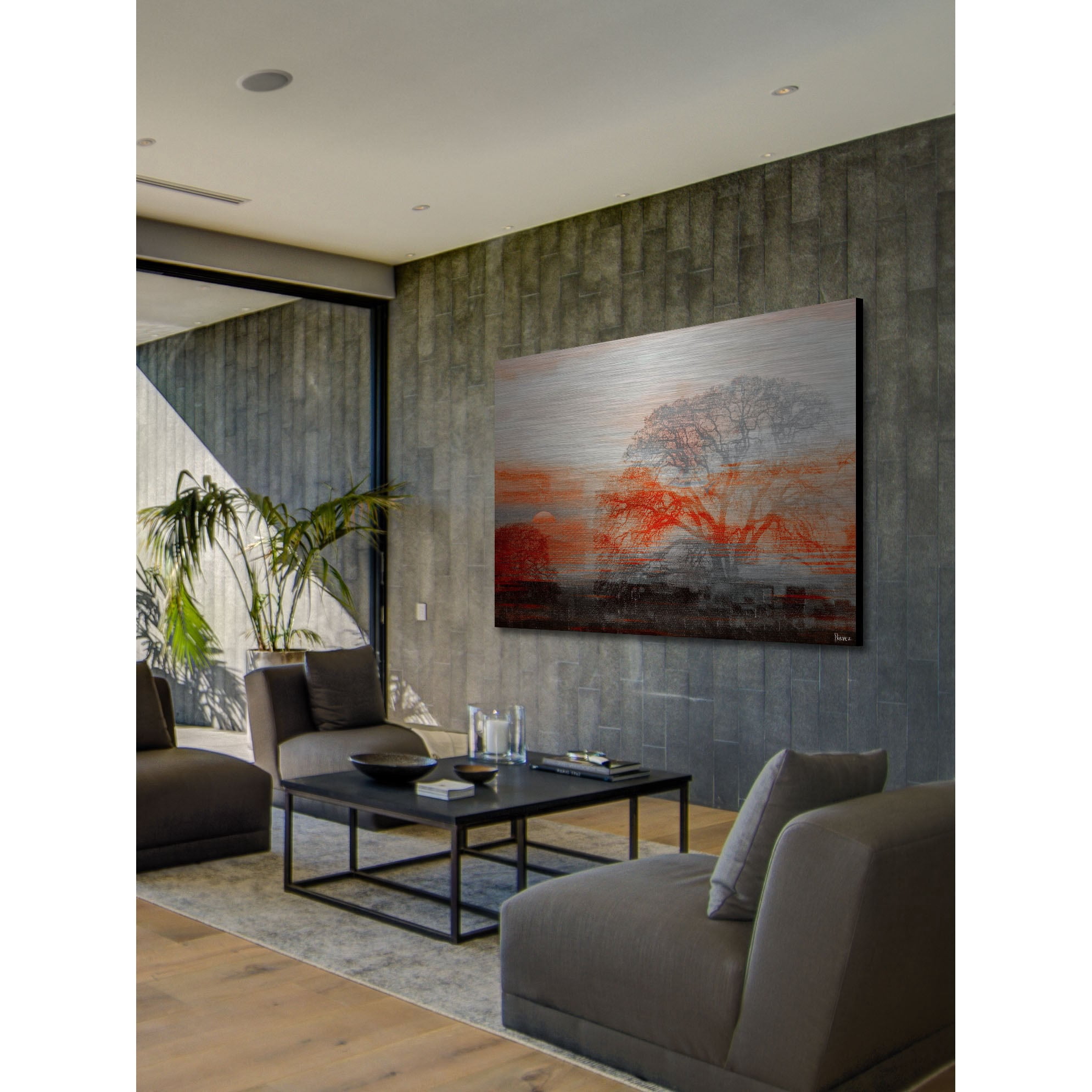 Parvez Taj  'Casa Vista' Painting Print on Brushed Aluminum 45 x 30