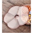 thumbnail image 4 of Snack Bowls Sweet Box with Lid, Flower Shapes Food Storage Box, Fruit with 6 Compartments（pink）, 4 of 5