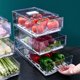 thumbnail image 3 of Caja de almacenamiento para refrigerador, cajón de plástico de alta permeabilidad de grado alimenticio, caja de almacenamiento para refrigerador viene con tabla de drenaje, 3 of 5
