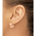 thumbnail image 3 of 14K Rose Gold Jbsp's 6mm High Polished Hoop Earrings (15 X 13.5) Made In Italy le1887r, 3 of 5