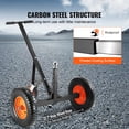 thumbnail image 5 of VEVOR Adjustable Trailer Dolly, Dolly for Trailer with 1-7/8'' Hitch Ball & 10'' Solid Tires, 16''-24'' Adjustable Height, 1000lbs Tongue Weight Capacity, 5 of 8