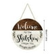thumbnail image 5 of Letrero colgante decorativo de madera estilo campestre redondo para decoración de casa de campo Sywqhk Libre de BPA, 5 of 5