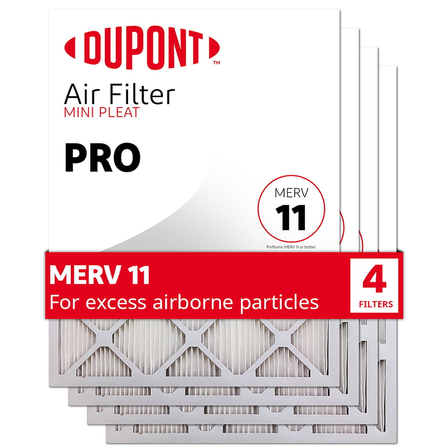 20x24x1 DuPont Family Care Pollen & Allergen MERV 8 Air Filters Case of 12 