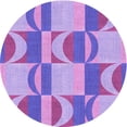 thumbnail image 1 of Ahgly Company Indoor Round Patterned Bright Lilac Purple Area Rugs, 5' Round, 1 of 6