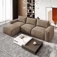 thumbnail image 7 of Neche 114" Cloud Sofa for Living Room, L-Shaped Deep Seat Modular Boneless Couch, No Assembly Required,Brown, 7 of 7