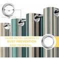 thumbnail image 6 of Teal Blue Striped Blackout Curtains for Bedroom/Living Room, Thermal Insulated Kitchen Curtains, Farmhouse Stripes Modern Abstract Art Grommet Darkening Window Treatment Drapes 52"x72"x2, 6 of 8