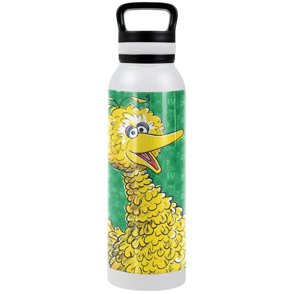 Sesame Street Official Big Bird Character 24 oz Insulated Canteen Water Bottle, Leak Resistant, Vacuum Insulated Stainless Steel with Loop Cap