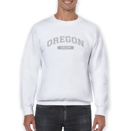 Salem, Oregon Text Men Sweatshirt, Male Small