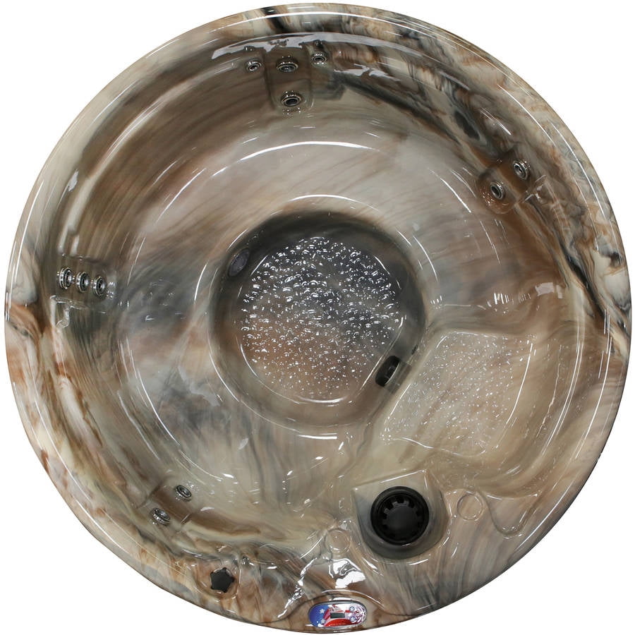 American Spas 5-Person 11-Jet Round Spa with Multi Color Spa Light by