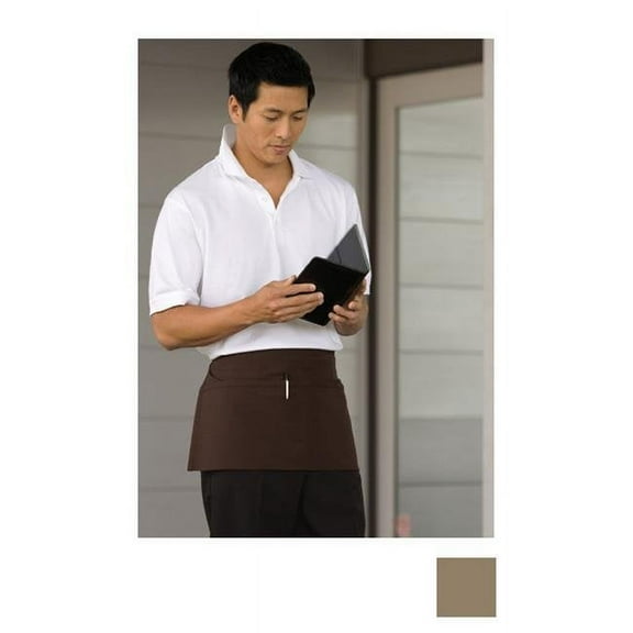Uncommon Threads 3065-2200 Waist Apron 2 Section Pocket in Khaki