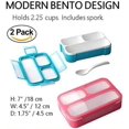 thumbnail image 3 of wqlpp-Mini Lunch-Box Snack Containers for Kids | Small Bento-Box Portion Container | Toddler Pre-School | Leakproof Boxes for Work, Travel | Best for Adults Boys or Girls | Blue Pink, 3 of 4