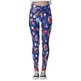 thumbnail image 2 of Gibobby Yoga leggings Color personalizado . UU. Leggings para correr Pantalones patrióticos Bandera de Pilates Mujeres flacas para yoga Pantalones d(Azul,M), 2 of 5