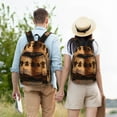 thumbnail image 4 of Disketp Vintage Family History Book print Canvas Backpack Lightweight Travel Daypack Student Rucksack Laptop Backpack-Medium, 4 of 5