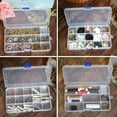 thumbnail image 3 of TIFOR 4 Pack Plastic Compartment Box with Adjustable Dividers Craft Tackle Organizer Storage Containers Box 15 Grid (Clear), 3 of 6