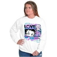 thumbnail image 5 of Kanji Style Betty Boop Love XOXO Women Crewneck Sweatshirt Brisco Brands L, 5 of 6