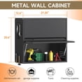 thumbnail image 3 of GMNIU 2 Door Metal Wall Cabinet, Garage Wall Cabinet with Up-Flip Door, 25.6" H Wall Mounted Metal Storage Cabinet for Garage,Basement,Ware House Assembly Required, 3 of 8
