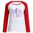 thumbnail image 3 of OKBOP Yoga Tops,Fashion Color Block Odonate Print Long Sleeve Casual T-Shirt Chiffon Blouses for Women Breast Cancer Shirt, 3 of 5