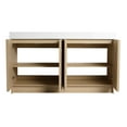 thumbnail image 4 of Noble House 60" Freestanding Bathroom Vanity, Double Resin Sinks, Soft-Close Doors, Farmhouse Design, Oak, 4 of 14