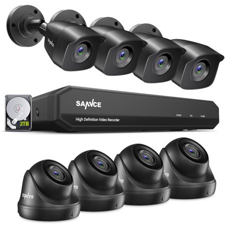UPC: 0615116538912 | SANNCE 8 Channels CCTV Security System 5-in-1 DVR 8PCS 1920*1080P IR Outdoor Cameras Video Surveillance Kit with 2T HDD