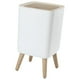 thumbnail image 4 of Cubo de basura de estilo nórdico con tapa, cubo de basura de imitación de madera, cubo de basura con tapa. Cuadrado, 4 of 9