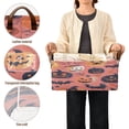 thumbnail image 4 of 2pcs Foldable Iron Frame Storage Basket Open Basket Bins Versatile Organizer for Laundry Bathroom Closet 16.9” x 11.4” x 7.7” Halloween Decorations Pumpkin, 4 of 7