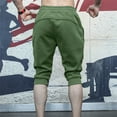 thumbnail image 5 of LADIGASU Man Solid-Color Casual Pocket Drawstring Sports Shorts Capris Pants, 5 of 5