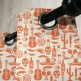 thumbnail image 4 of Ambesonne Mexican Grommet Curtain, Sombrero Skulls Culture, 50" x 63", Cream Orange, 4 of 6