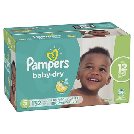 Pampers Baby Dry Diapers Size 5 132 Count