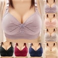 thumbnail image 3 of UPPADA Wireless Bras for Women Womens Push Up Lace Bra Cute Wireless Bra Full-Coverage Wirefree Underwear Comfortable Front Closure Everyday Bra Full Coverage Bras for Women Clrearance on Sale, 3 of 4