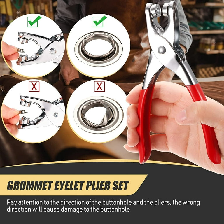 150Pcs 1/2 Inch Grommet Tool Kit, Leather Hole Punch Pliers, Grommets Kit  with 1