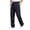 Black, variant on Men's Drapey Smart Casual Trousers Loose Fit 4-Way Stretch Work Pants All Day Comfort Hot Sky Blue M