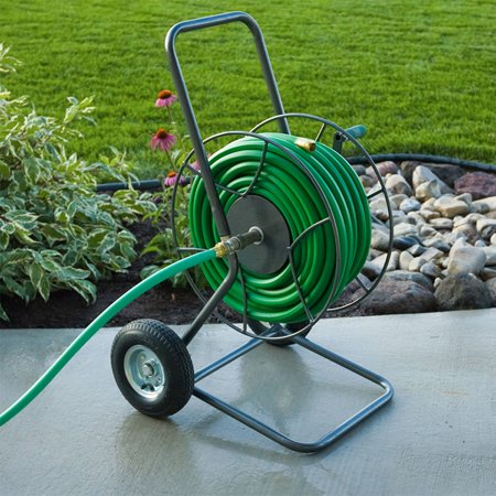 Yard Butler Portable 200 Foot Capacity Steel Garden Outdoor Hose Reel