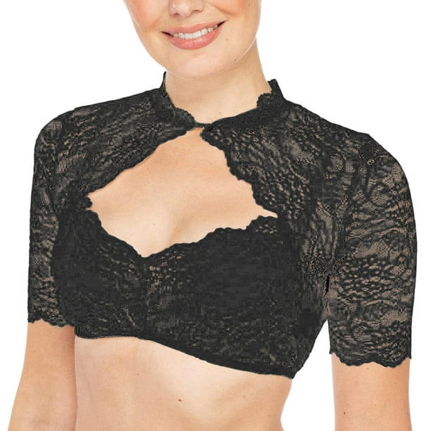 Lencería Sexy Gibobby tanga 1 pieza con aros para mujer blusa Dirndl elegante negra XXL