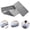 Dark Grey, variant on Unbranded Foam Wedge Pillows - 40 Degree, Bed Positioning, Side Sleeping