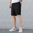 thumbnail image 3 of Pantalones cortos de malla de seda de hielo de verano para hombre, pantalones deportivos de secado rápido, ropa exterior informal fina, pantalones holgados de seda de hielo de cinco puntos de gran, 3 of 5