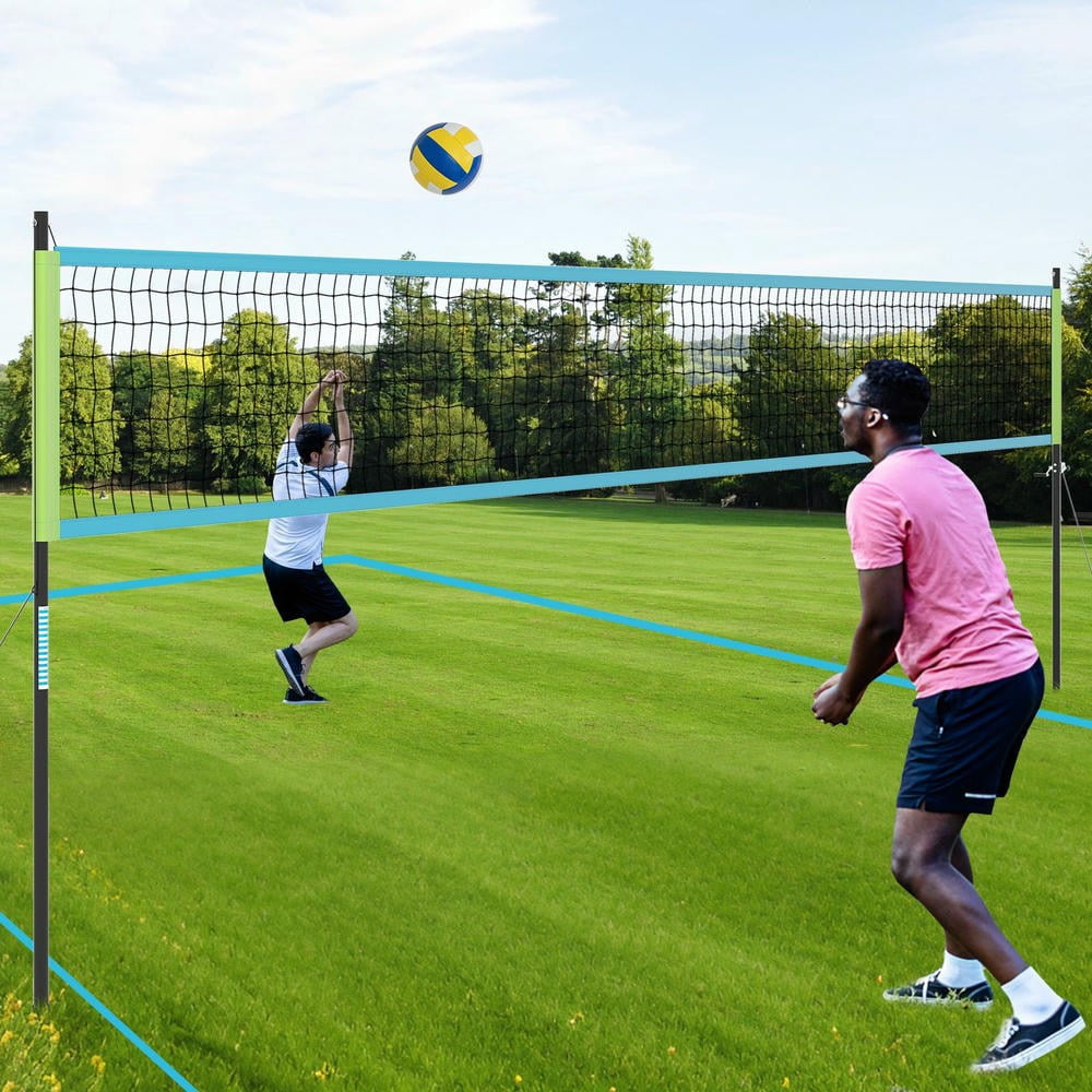 Barara King Green Heavy-Duty Portable Volleyball Net Set for Outdoor Beach, Backyard & Lawn Games | Includes Professional-Grade Equipment