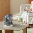thumbnail image 1 of Table Fan, Air Circulator, Desktop Oscillating with Double Side Airflow Design, Automatic Oscillation, 3 Speeds, 6000mAh Battery, Soft Night Light for, 1 of 7