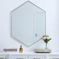 thumbnail image 2 of Metal frame hexagon mirror 30 inch in Sliver, 2 of 5